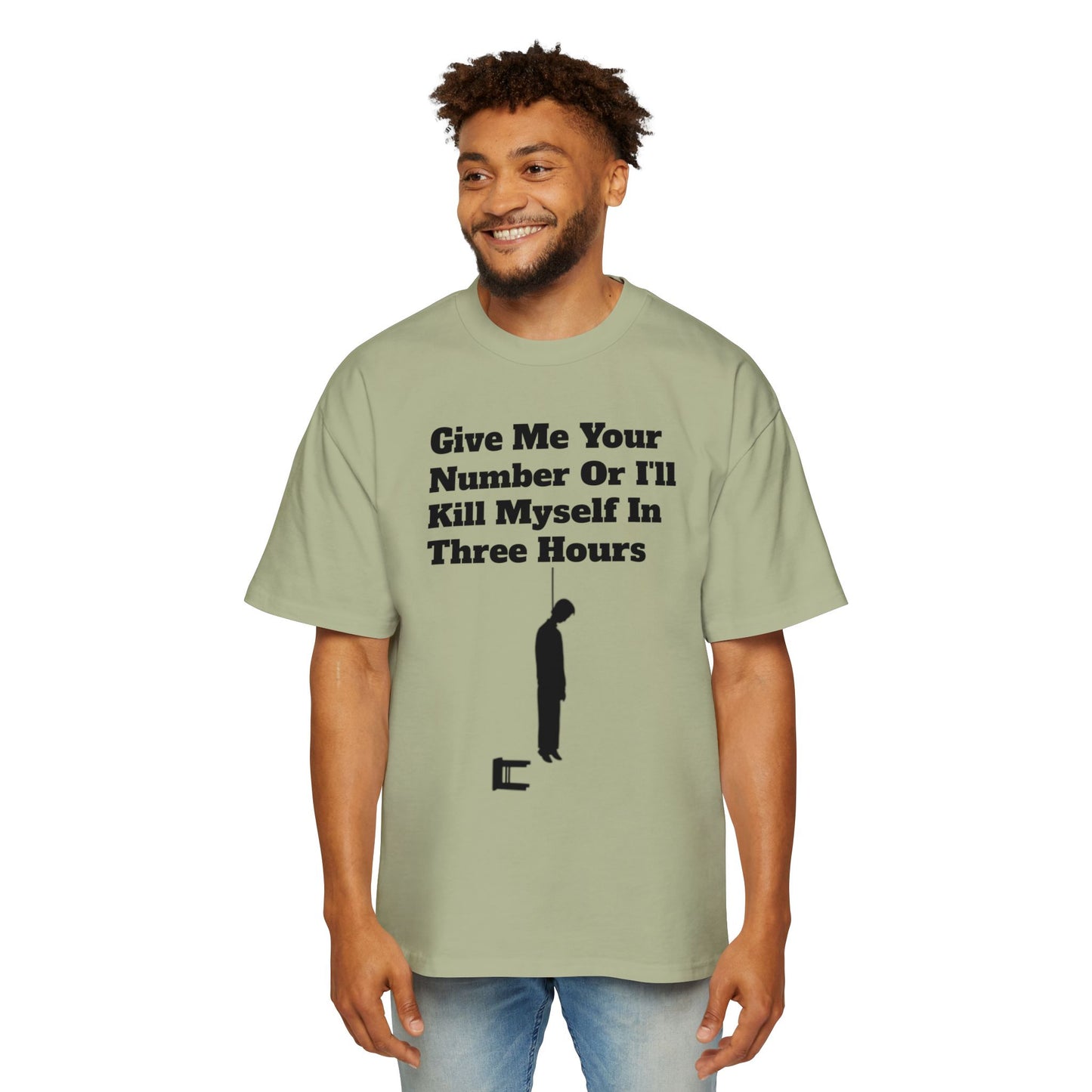 Based AF "Give Me Your Number Or Else..." -Oversized Tee