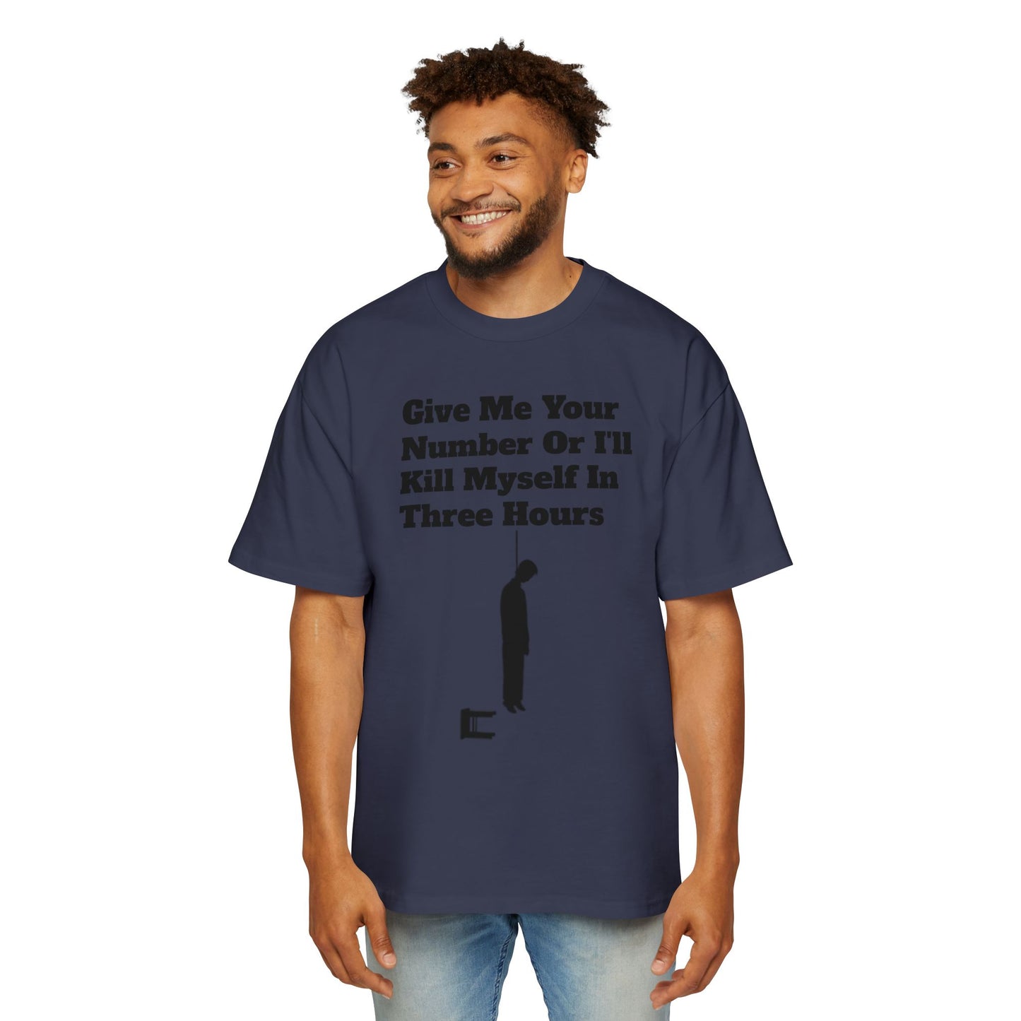 Based AF "Give Me Your Number Or Else..." -Oversized Tee