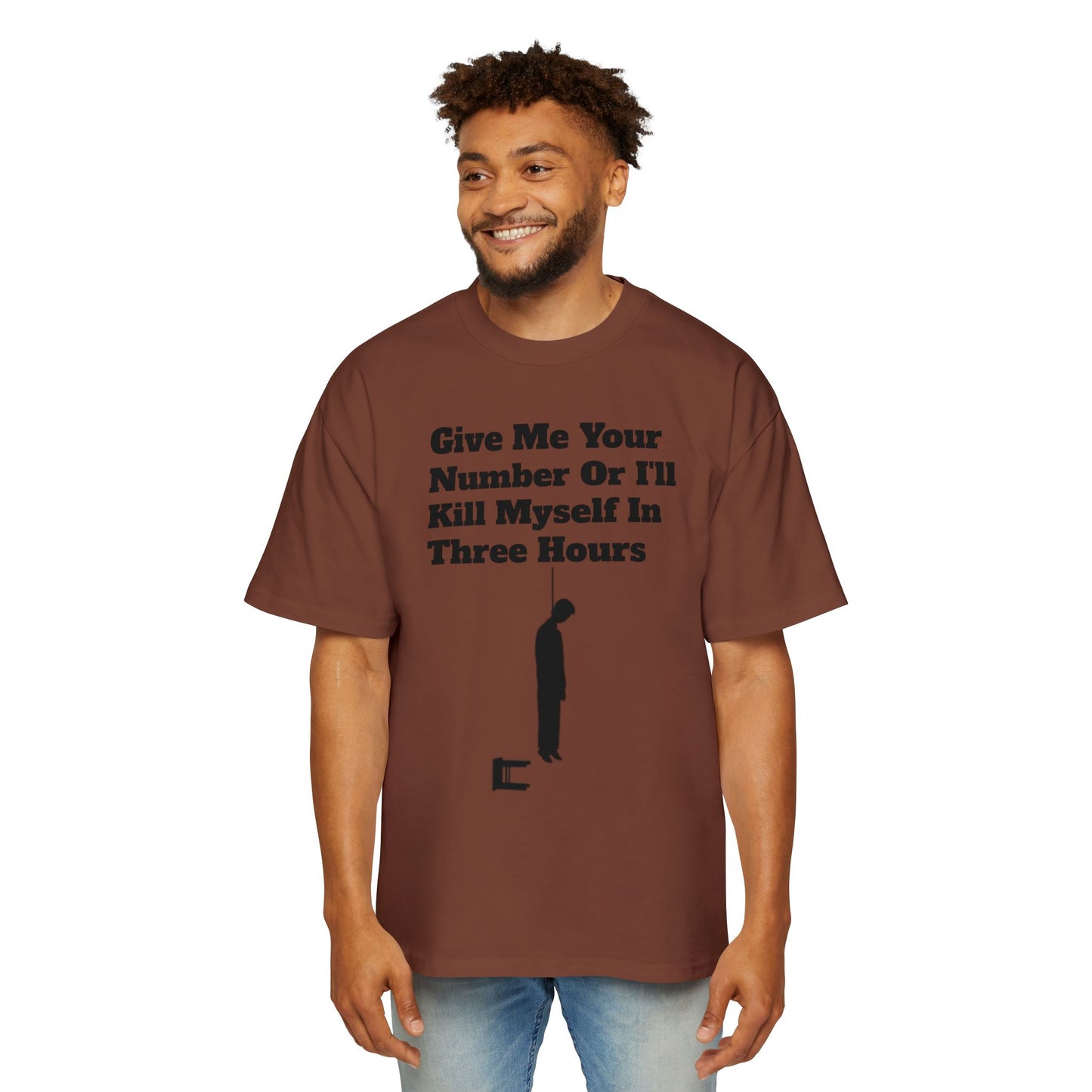 Based AF "Give Me Your Number Or Else..." -Oversized Tee