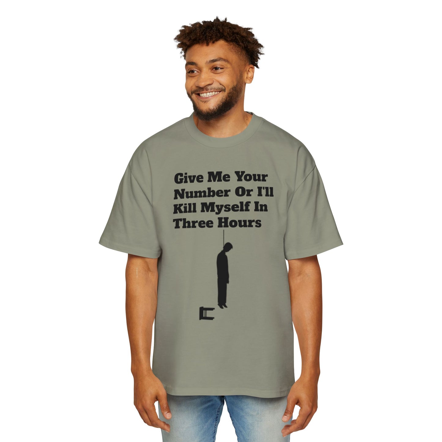 Based AF "Give Me Your Number Or Else..." -Oversized Tee