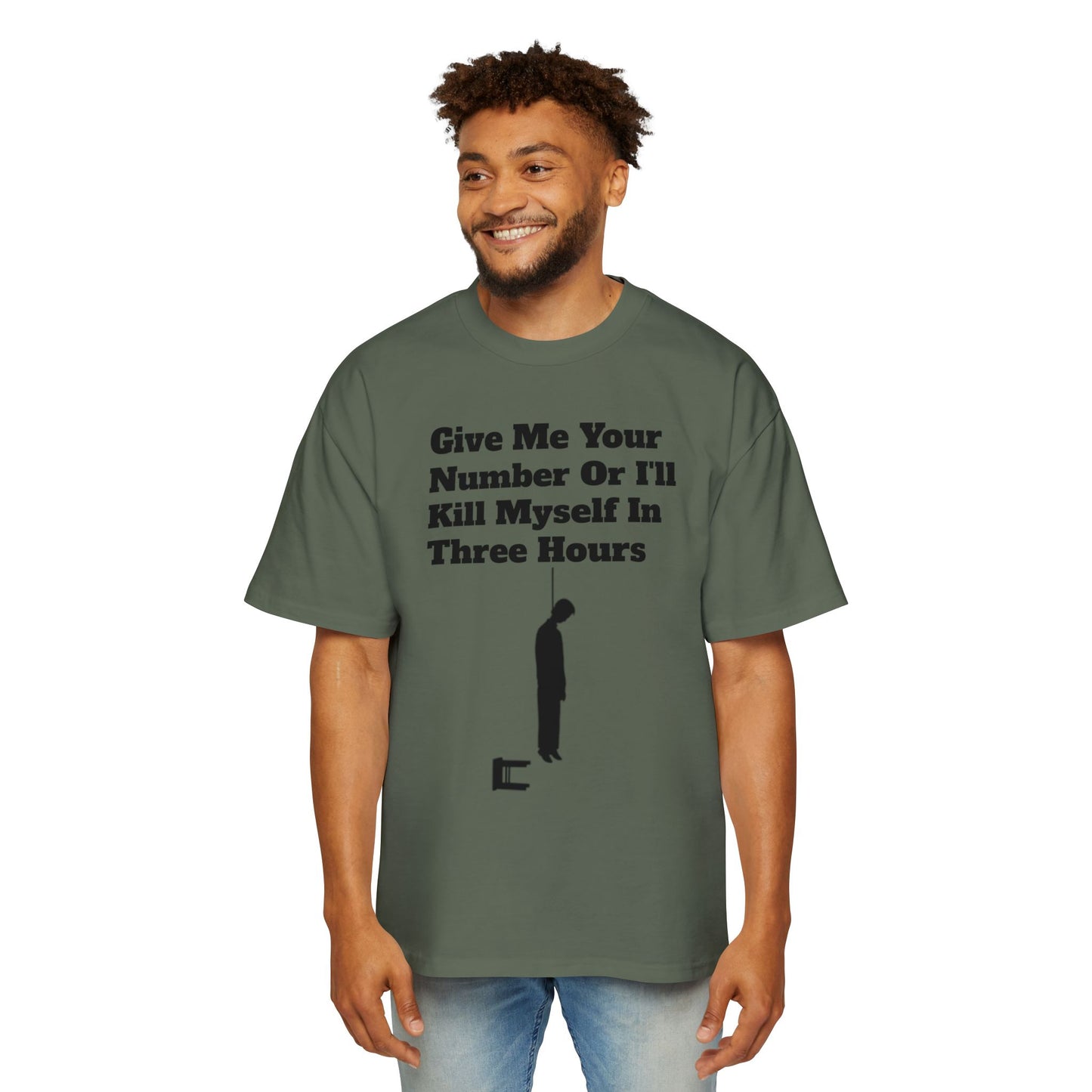 Based AF "Give Me Your Number Or Else..." -Oversized Tee